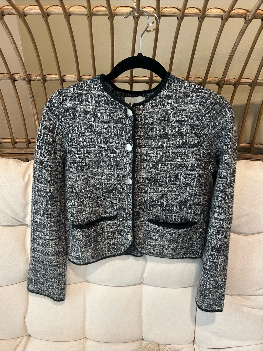 Abercrombie Women's Black & White Tweed Jacket